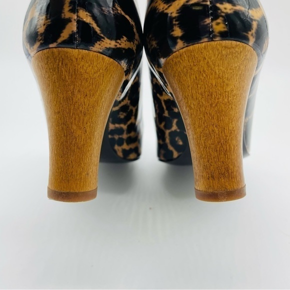 J.Crew Made in Italy Leopard Print Patent Leather Pump Heels, Sz 8 - Picture 5 of 12